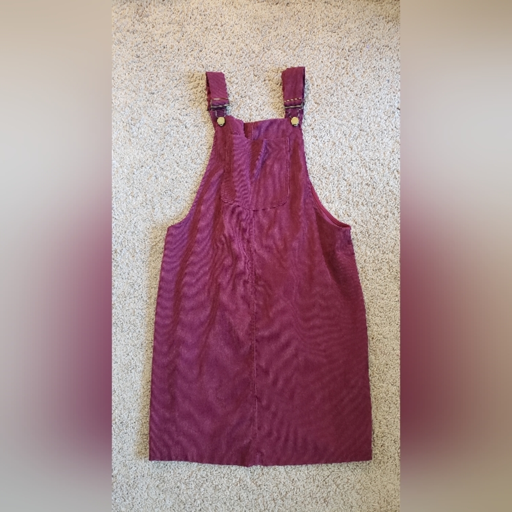 Overall Pinafore Corduroy Dress with Pockets